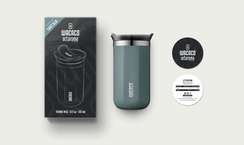 Wacaco Octaroma Termos Mug Göl Mavisi