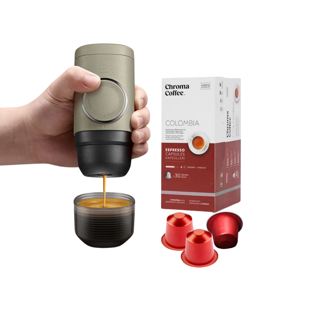 Wacaco Minipresso NS2 - Chroma Coffee (Colombia) Kapsül Kahve Seti 30X