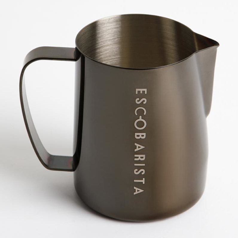 Escobarista Barista Süt Potu - Titanyum Siyah
