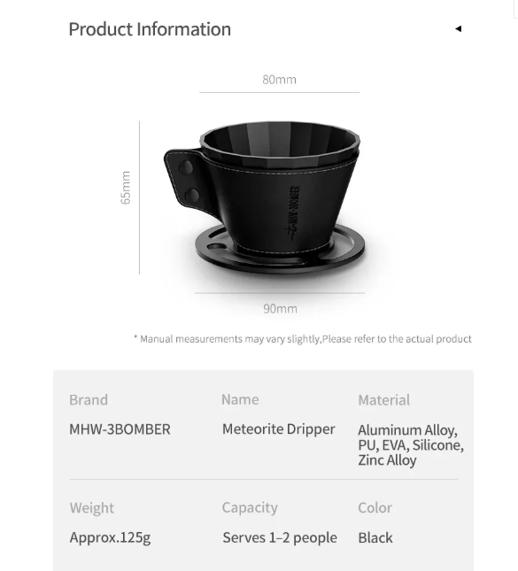 MHW-3BOMBER Meteorite Dripper