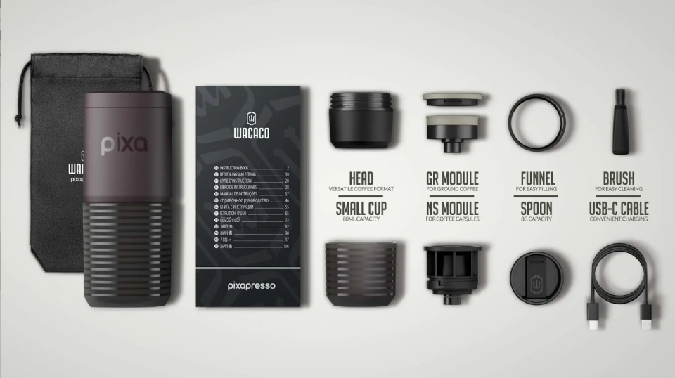 Wacaco Pixapresso Bordo - Taşınabilir Şarj Edilebilir Pilli Espresso Makinesi
