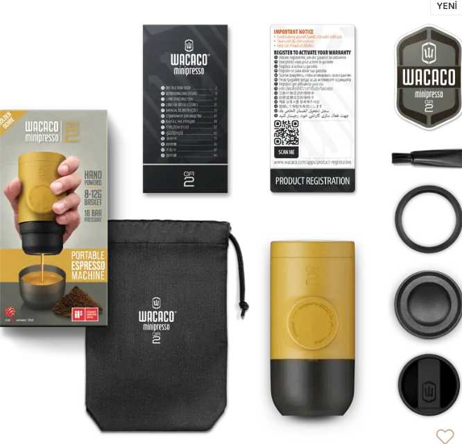 WACACO MINIPRESSO GR2 Altın Sarı - Taşınabilir Espresso Makinesi